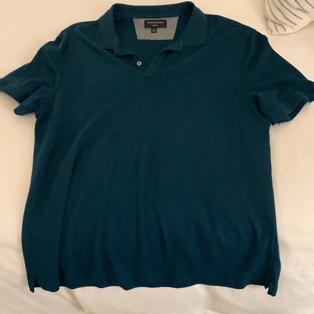 Short sleeve dress polo shirt banana republic XL